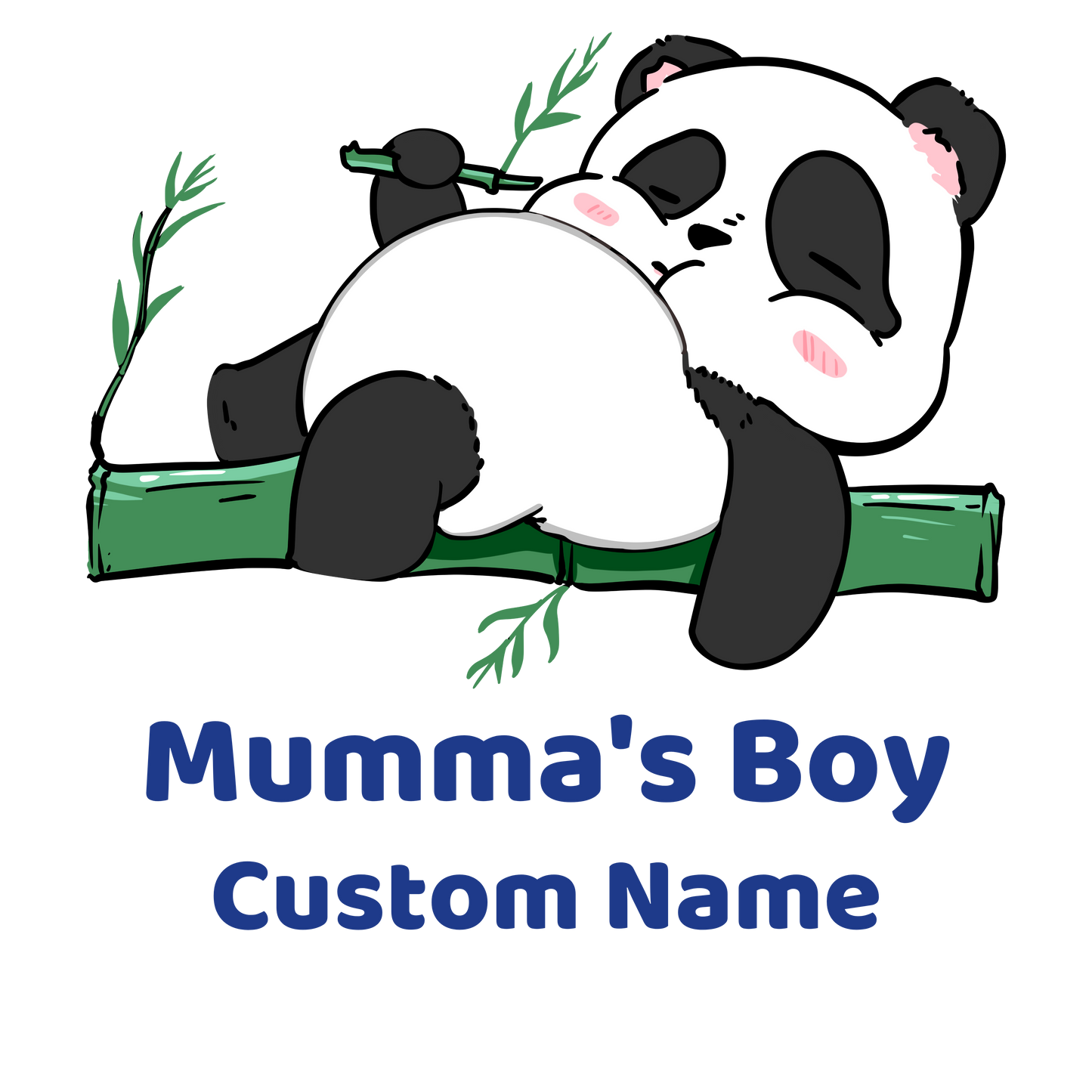 Custom Kids T-Shirt – Mumma’s Boy Panda Tee | Personalized Baby Name Shirt | Cute Panda Kids T-Shirt | Crew Neck T-Shirt