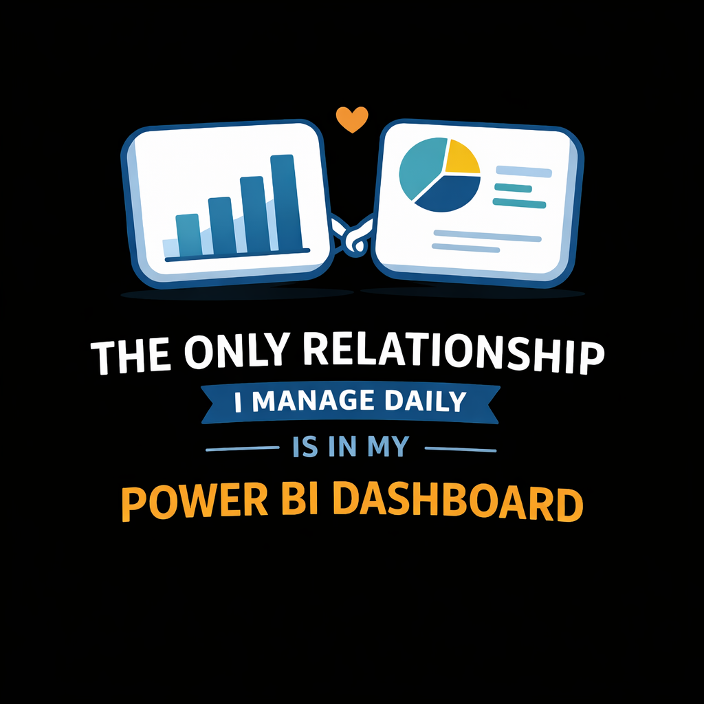 Data Power BI Relationship T-Shirt | Data Analyst Humor Tee|Unisex Classic Crew T-Shirt