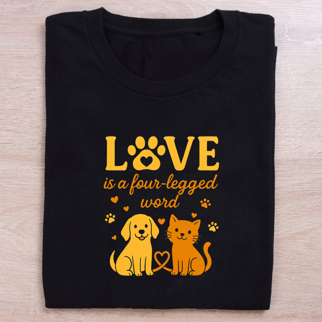 Love is a four legged word - Unisex Classic Crew T-Shirt