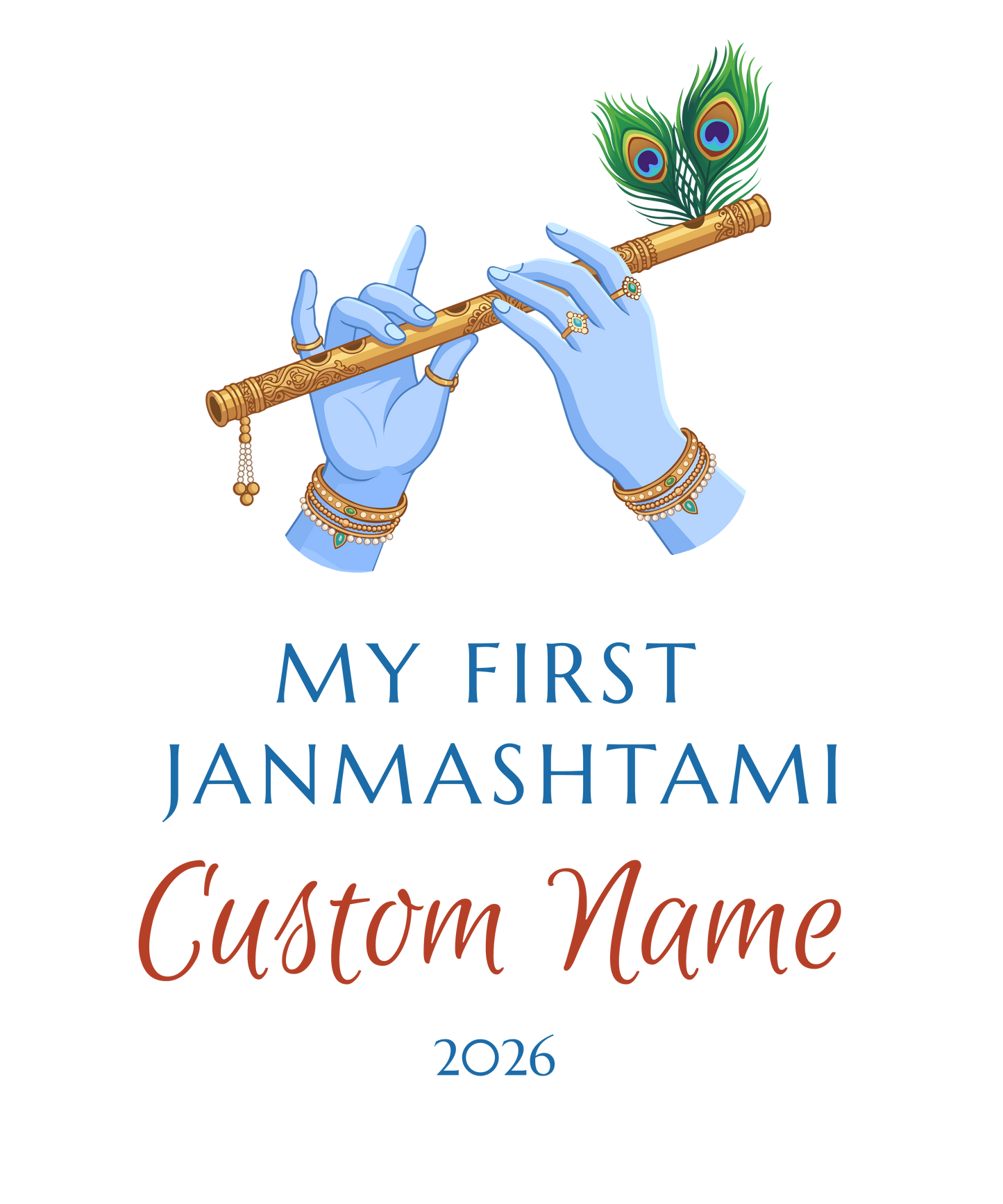 Personalised My First Janmashtami Romper for Baby | Custom Name Krishna Bodysuit | Newborn Festival Outfit