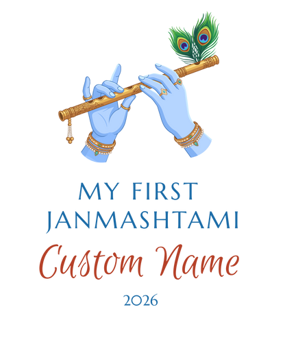 Personalised My First Janmashtami Romper for Baby | Custom Name Krishna Bodysuit | Newborn Festival Outfit