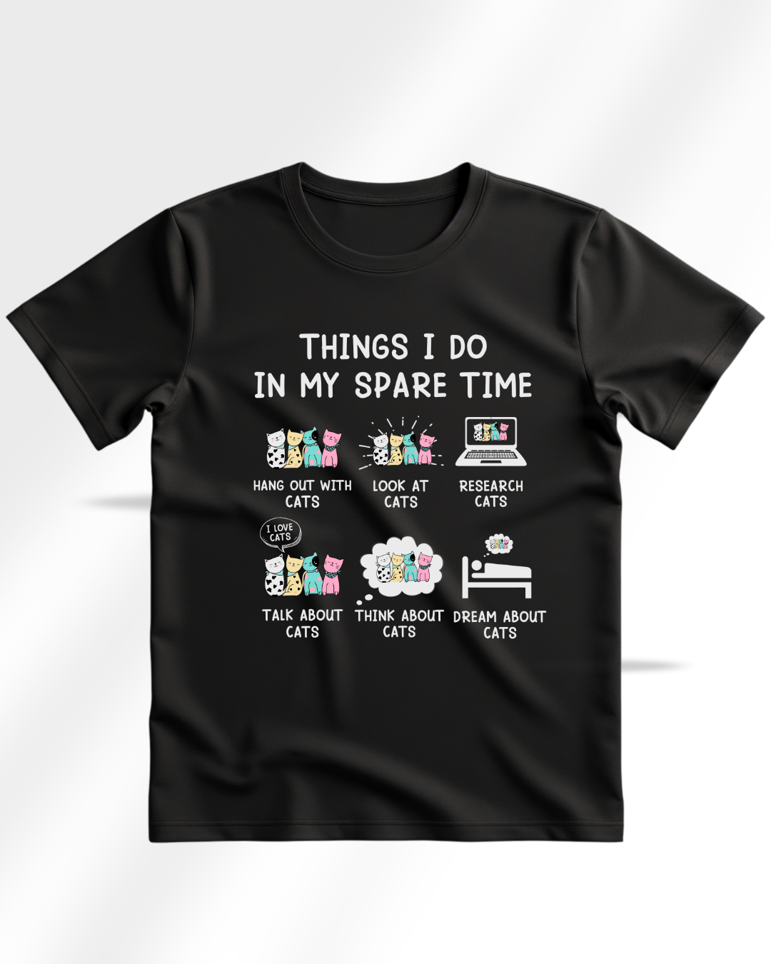 Activities I Do in My Spare Time – Cat Lover Graphic Unisex Classic Crew Tee